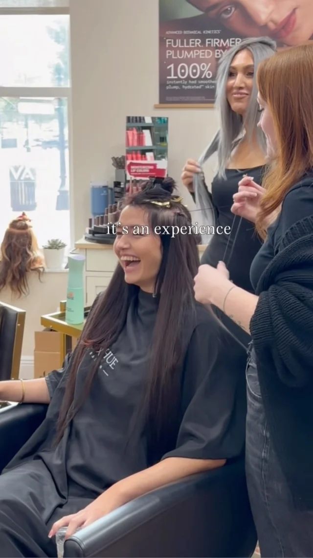 It’s an experience everytime you walk through the doors at Foil & Hue! Book your appointment today! Online at foilandhue.com or over the phone at 8137223645.